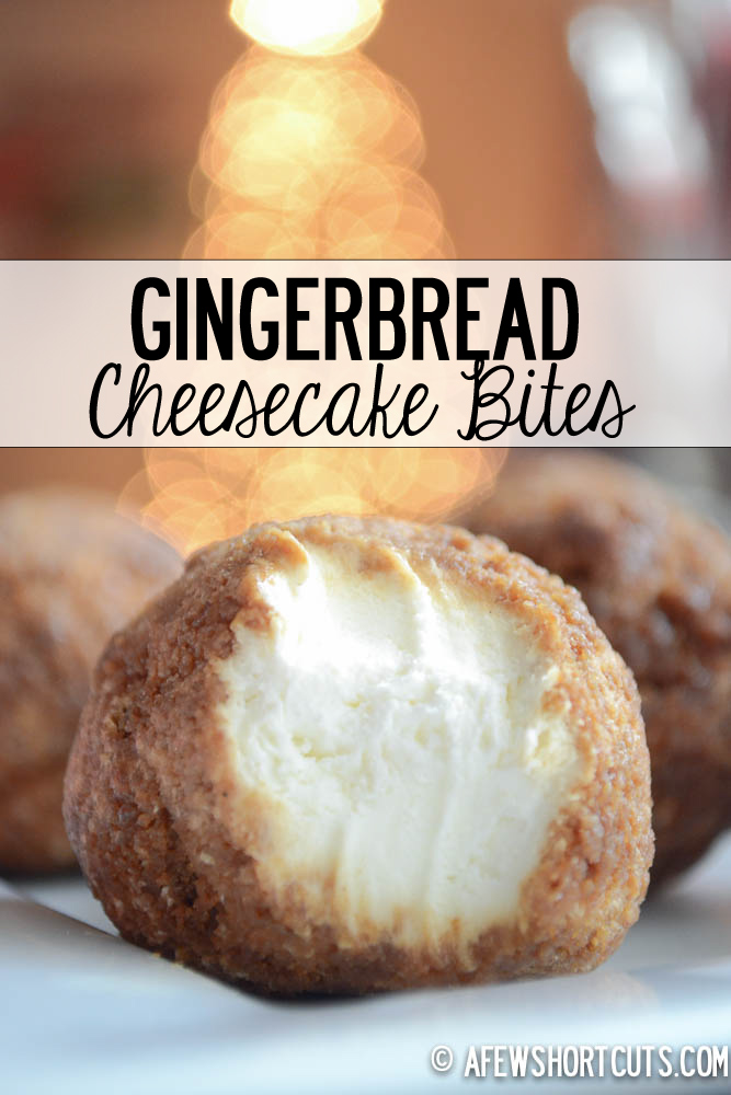 Gingerbread Cheesecake Bites