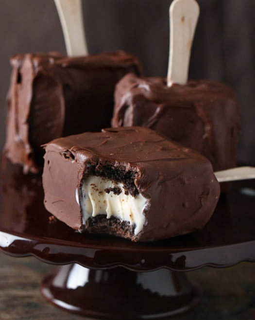 Chocolate Covered Brownie Ice Cream Sandwiches