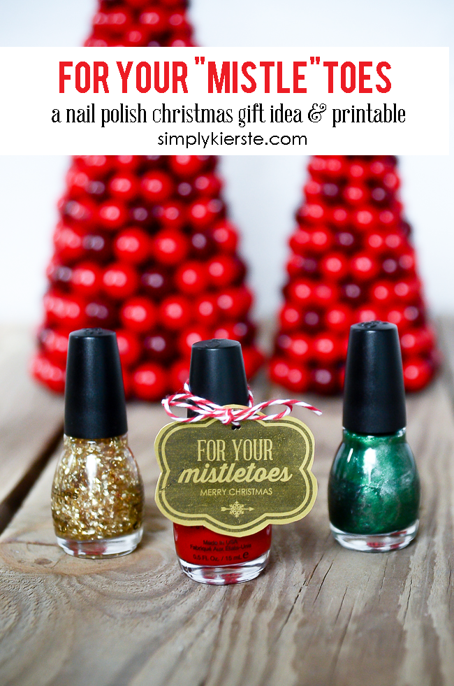 Mistletoe Nail Polish Gift Printable