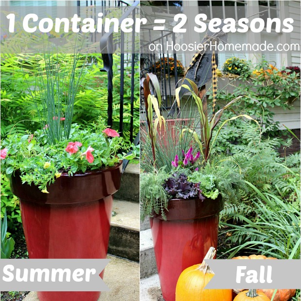 Fall Container Garden :: Instructions on HoosierHomemade.com