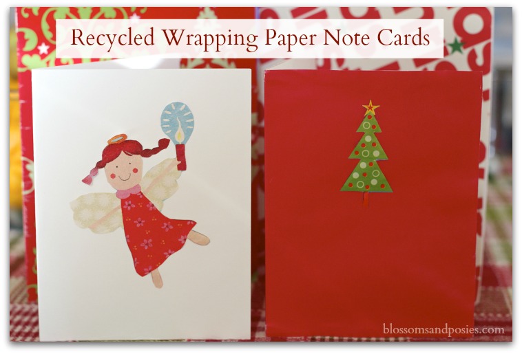 Recycled Wrapping Paper Note Cards