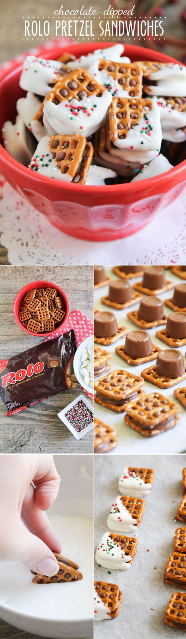Rolo Pretzel Sandwiches- an easy and fun Christmas treat! But be careful- they disappear quickly!
