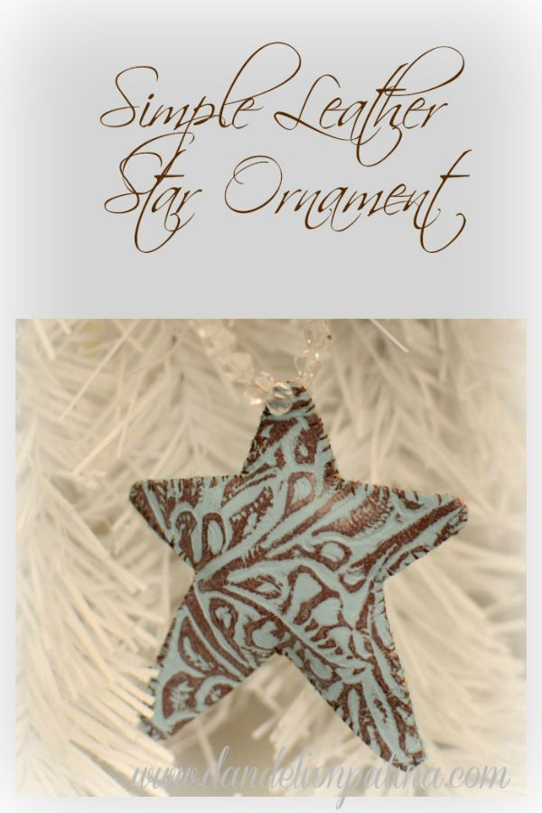 Decorate your Christmas tree or presents with these gorgeous, easy to make Leather Star Ornaments! Visit our 100 Days of Homemade Holiday Inspiration for more recipes, decorating ideas, crafts, homemade gift ideas and much more!
