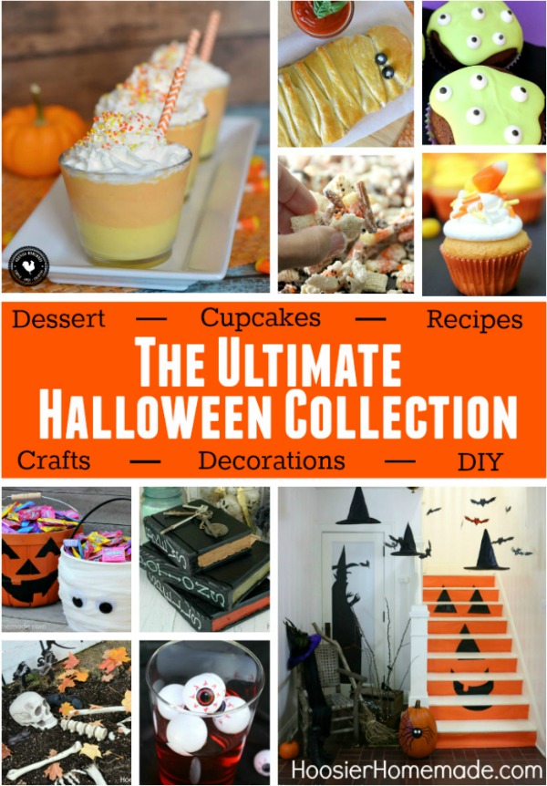 It's just about time for the ghosts, goblins, princes and princesses to be dressed and ready for a fun Halloween! Whether you need a Halloween Dessert, Treat, Cupcake, Recipe, easy craft or decoration to greet your guests - no worry, we have you covered! This Ultimate Halloween Round up is your one-stop-shop!
