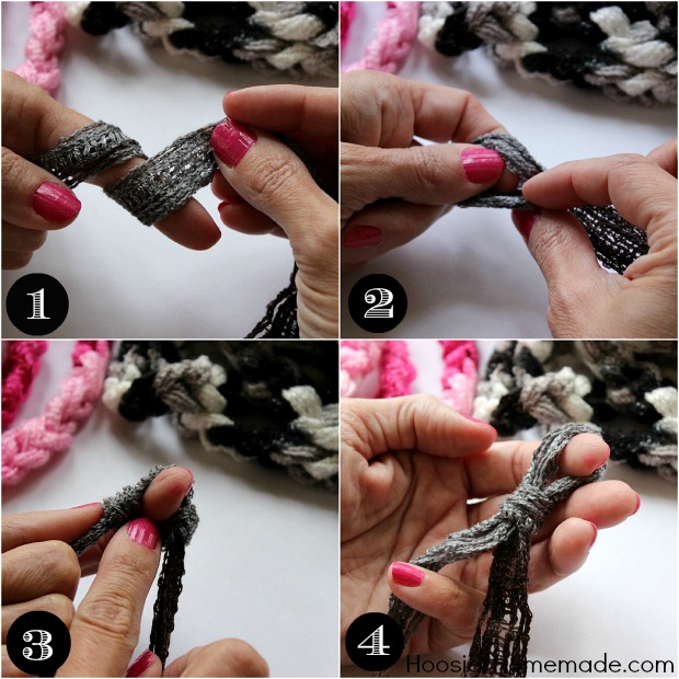 DIY Craft: Yarn Bracelet & Necklace in Minutes :: Instructions on HoosierHomemade.com