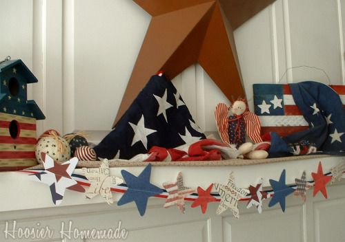 Fourth of July Mantel:Hoosier Homemade Rewind