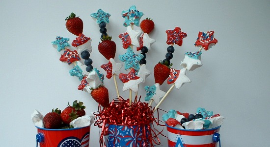 Fourth of July Dessert: Homemade Marshmallows Kabobs
