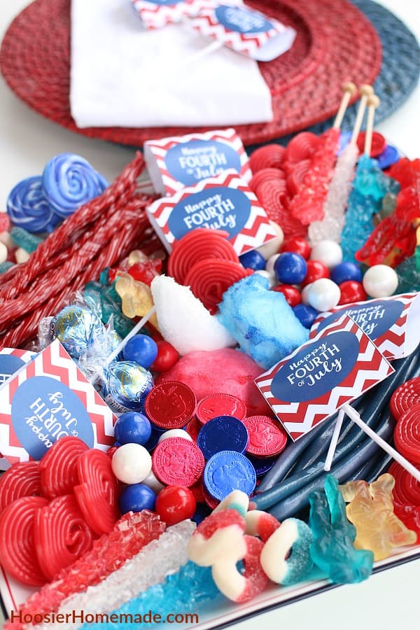 Plate with Patriotic Candy