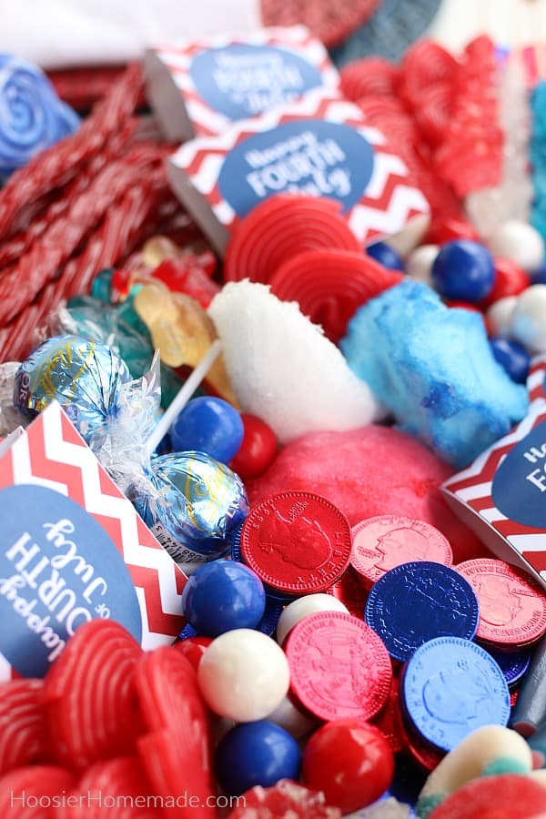 Red White and Blue Candy