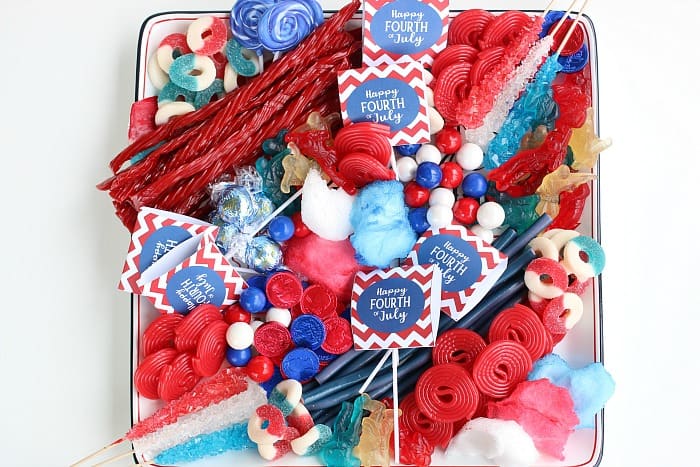 Printable Lollipop Covers – 4th of July Candy Tray
