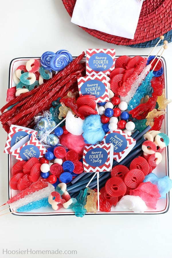 Red White and Blue Candy Tray