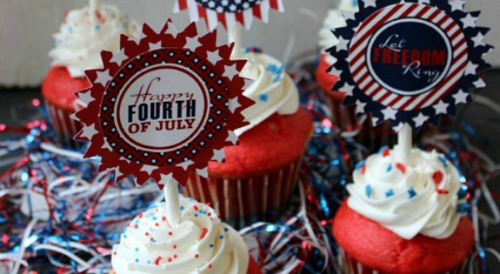 Easy Fourth of July Cupcakes: Red, White and Blue