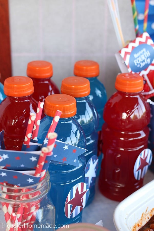 Gatorade drinks for 4th of July Party