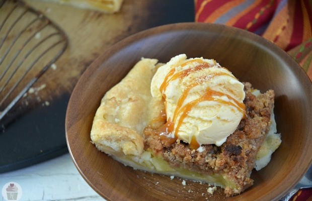 Warm Apple Crostata with Crumble Topping - Hoosier Homemade