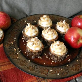 Apple Cupcakes with Cream Cheese Caramel Frosting