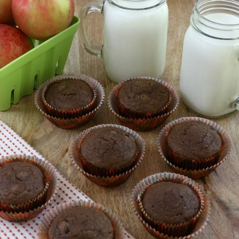 APPLESAUCE MUFFINS -- a hearty muffin perfect for breakfast, lunch boxes, snacks or even a late night snack! Filled with good-for-you ingredients and LESS sugar too!