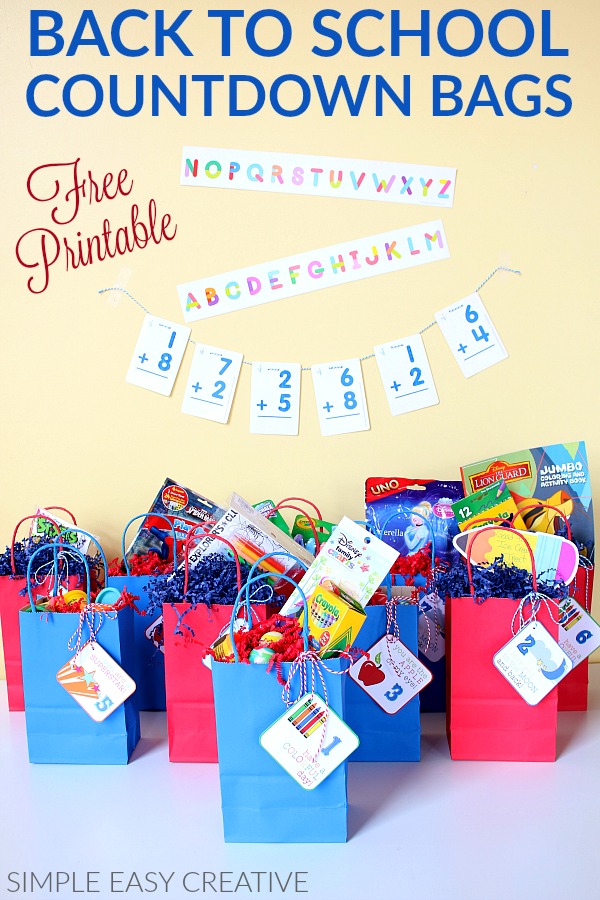 Treat the Kids to Countdown Bags for Back to School