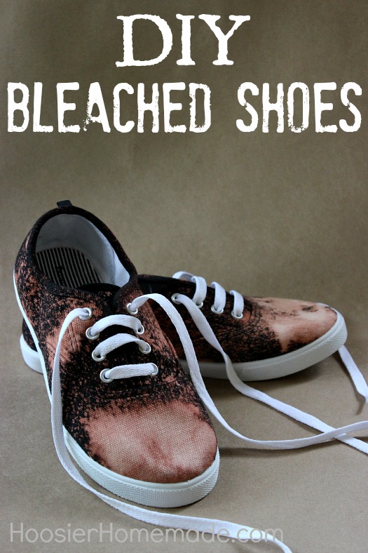 how to get bleach stains out of shoes