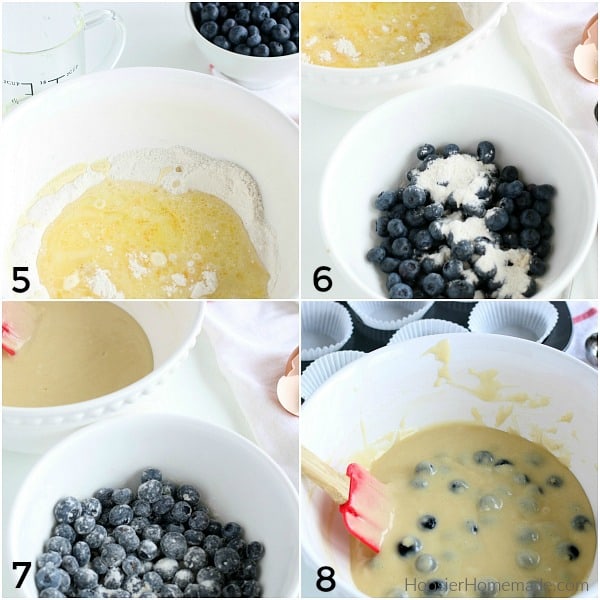 Making Blueberry Muffins