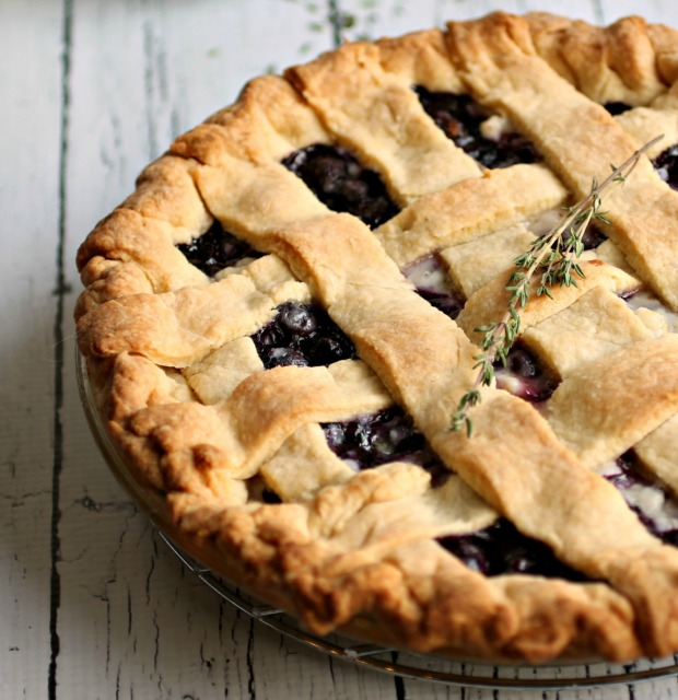 Blueberry Pie with Lemon and Thyme - Hoosier Homemade