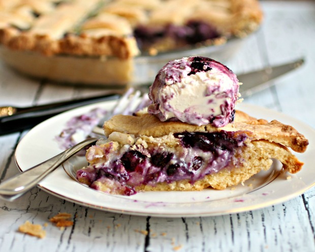Blueberry Pie with Thyme and Lemon | Recipe on HoosierHomemade.com