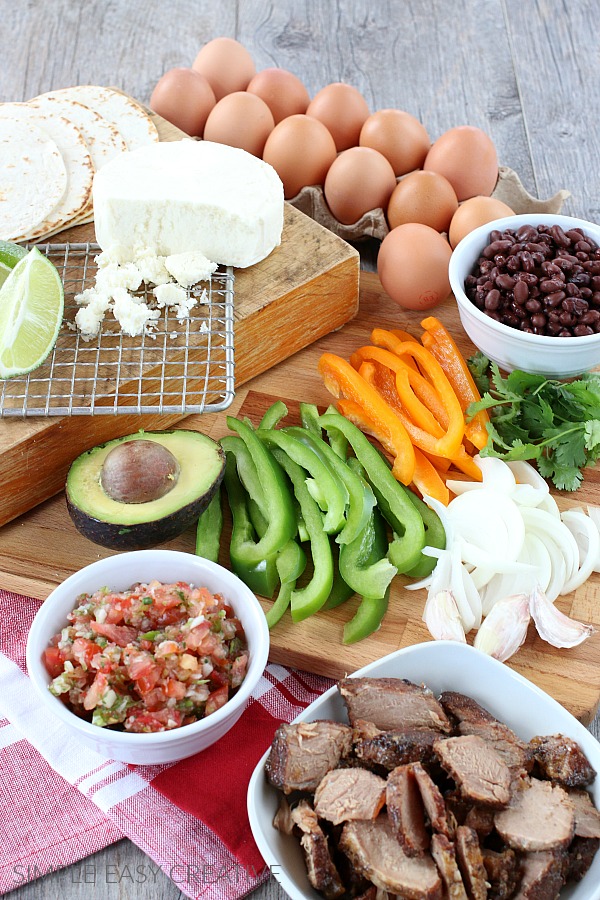 Ingredients for Breakfast Tacos