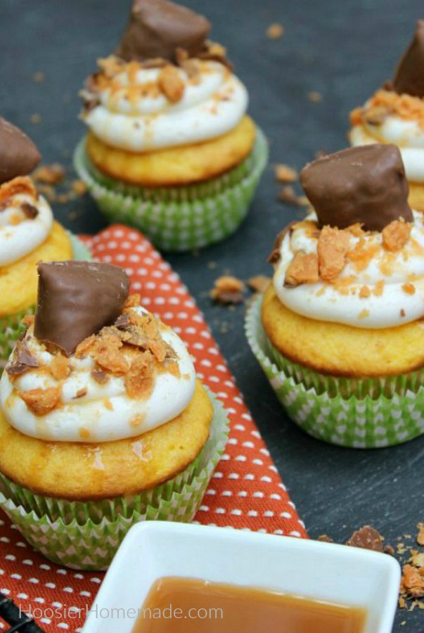 Butterfinger Cupcakes