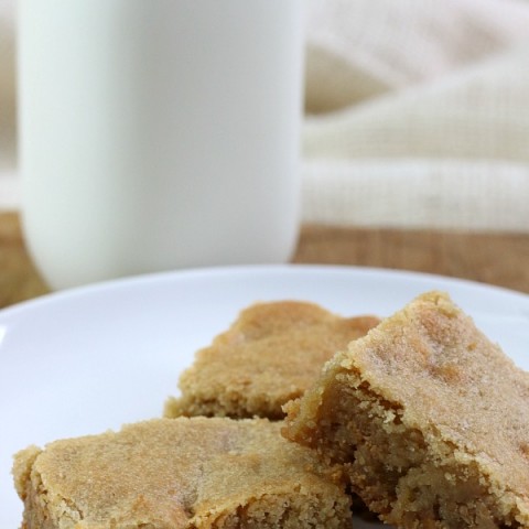 Grab the milk! It's time for Butterscotch Brownies! These rich, thick, full of flavor blondie bars are perfect for any occasion and are super easy to make!