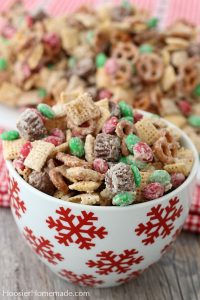 Candy Crunch in white and red bowl