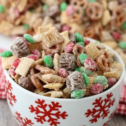 Candy Crunch in white and red bowl