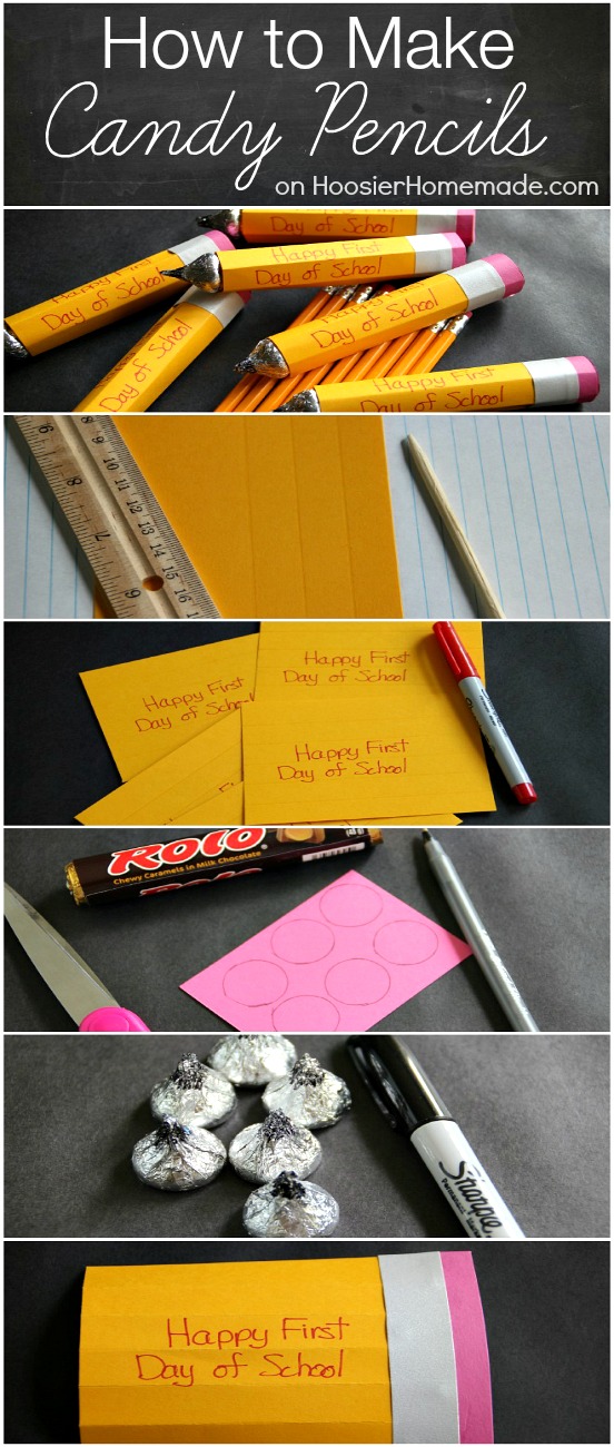 How to Make Candy Pencils | Perfect for a Back to School Treat or Party | Directions on HoosierHomemade.com
