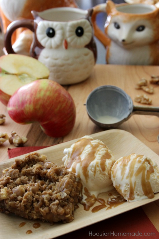 Caramel Apple Nut Crumble | Perfect for Fall Baking | Recipe on HoosierHomemade.com