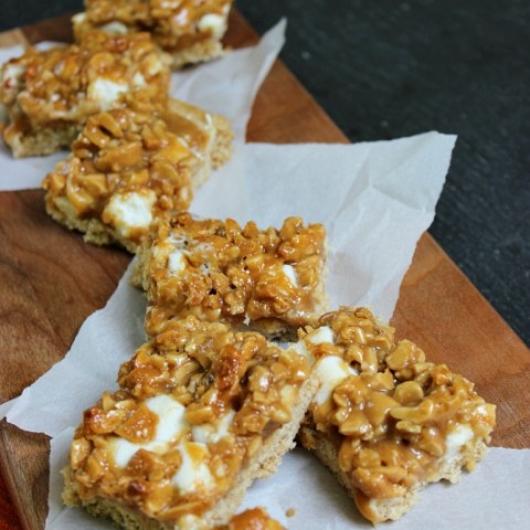 Caramel Cashew Bar Cookies