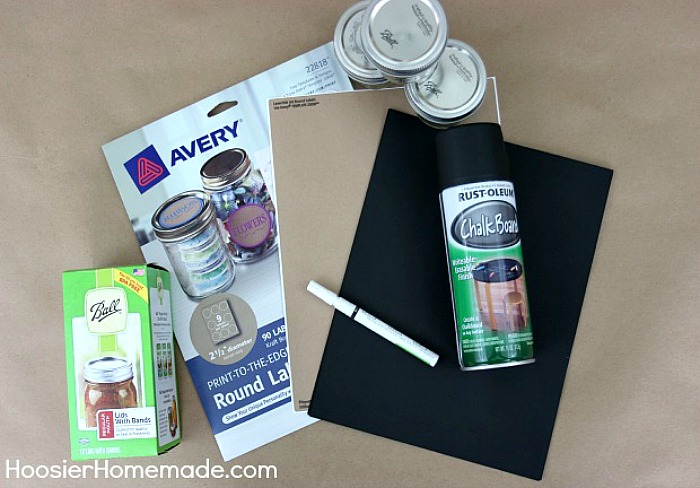 Supplies to make Chalkboard Stickers