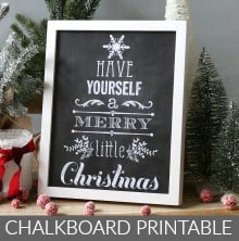 Chalkboard Christmas Printable