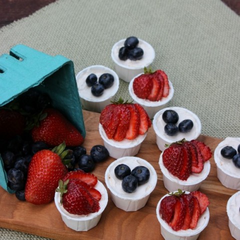 No Bake Strawberry Cheesecakes