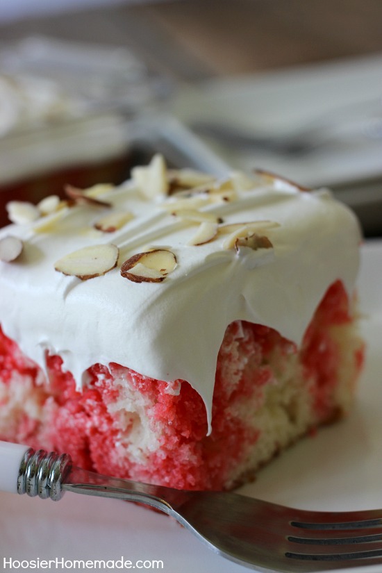 Cherry Almond Poke Cake