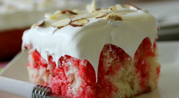 Cherry Almond Poke Cake: Spring Inspiration