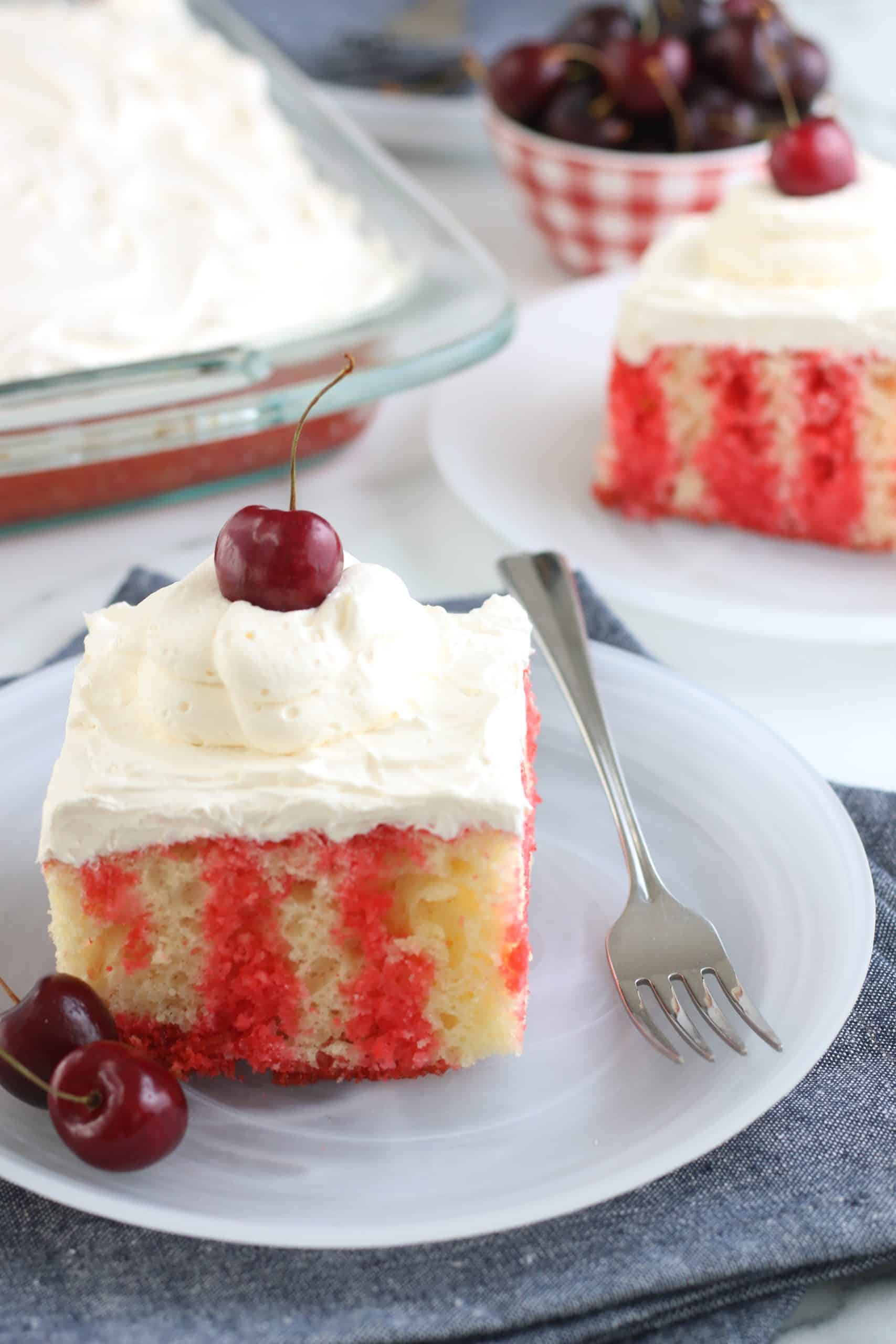 Cherry Poke Cake - Hoosier Homemade