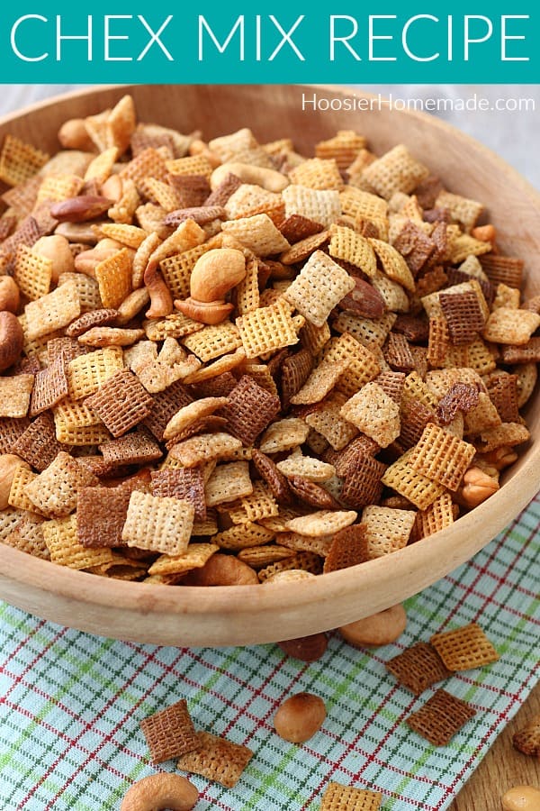 Homemade Original Chex Mix (EASIEST Recipe)