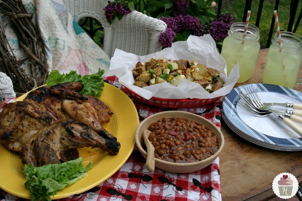 Grilled Butterflied Chicken with Smokehouse Tradition Beans