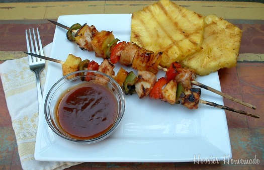 Sweet BBQ Chicken Kabobs and Our Menu Plan