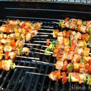 Sweet BBQ Chicken Kabobs and Our Menu Plan