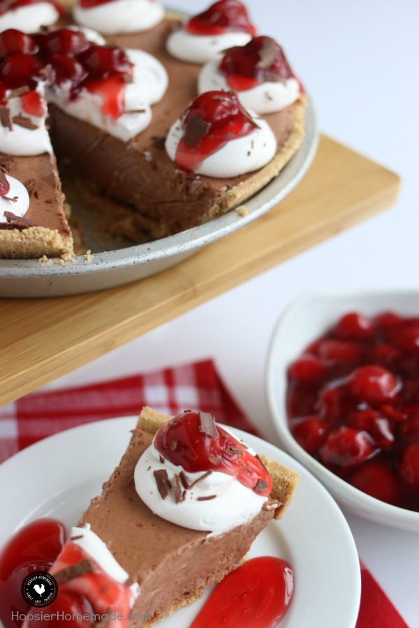 This 5 ingredient simple Ice Cream Pie will impress your family and guests! Add whip cream and cherries to send it over the top! Easy enough for a weeknight dessert yet perfect for a special occasion! 