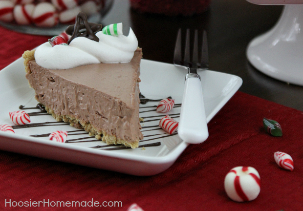 Chocolate Peppermint Pie | Recipe on HoosierHomemade.com