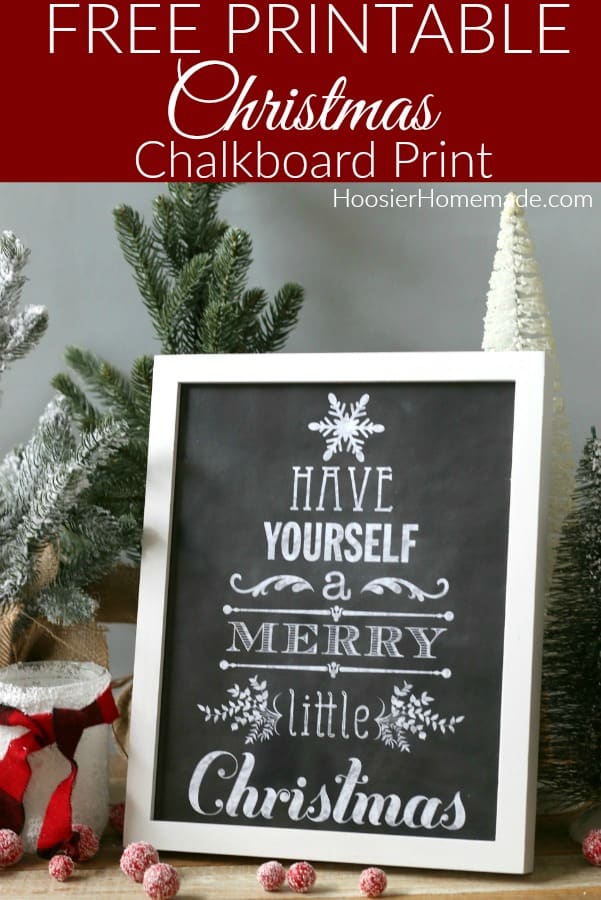 Chalkboard Printable for Christmas