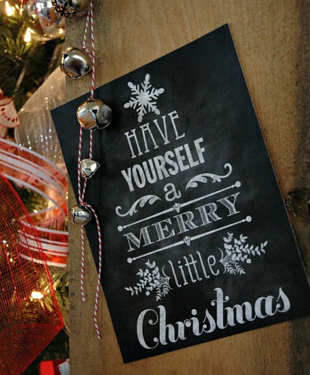 Printable Christmas Chalkboard Print: 100 Days of Homemade Holiday Inspiration