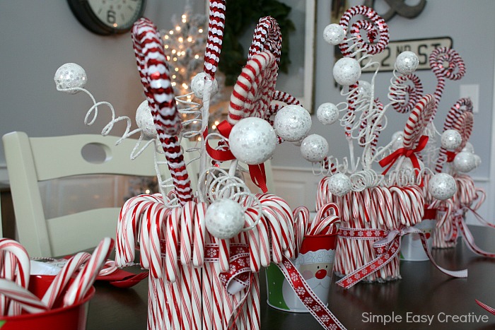 Candy Cane Vases: Holiday Inspiration