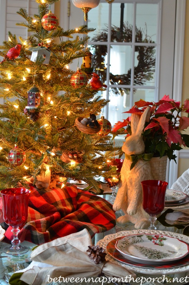Nature Themed Christmas Table Setting : 100 Days of Homemade Holiday Inspiration