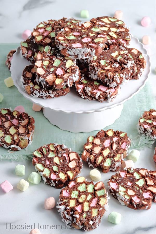 chocolate cookies with marshmallows and coconut 